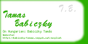 tamas babiczky business card